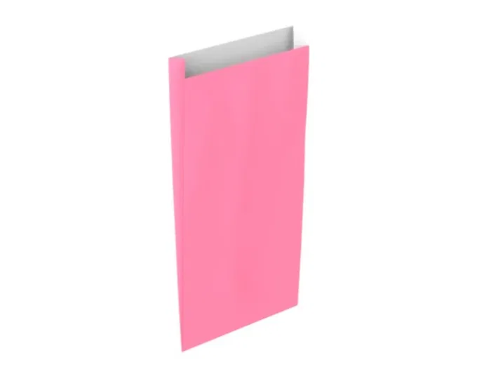 Basika Sobre Papel Celulosa Rosa con Fuelle M 200x350x60 mm Paquete de 25 Unidades