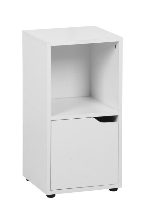 Inde Estantería Cubo 2 Compartimentos con 1 Puerta Mueble Kit, Blanco, 30x29x61 cm (2 Unidades)