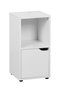 Inde Estantería Cubo 2 Compartimentos con 1 Puerta Mueble Kit, Blanco, 30x29x61 cm (2 Unidades)