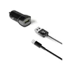 Celly CCUSBLIGHT Cargador de Coche USB para iPhone con Cable Lightning, Salida 2.4A, Negro, para Encendedor de Cigarrillos