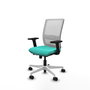 PIQUERAS Y CRESPO Silla de oficina Haches Turquesa y Blanco