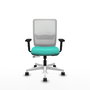 PIQUERAS Y CRESPO Silla de oficina Haches Turquesa y Blanco