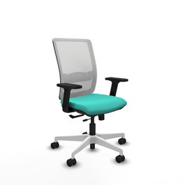 PIQUERAS Y CRESPO Silla de oficina Haches Turquesa y Blanco