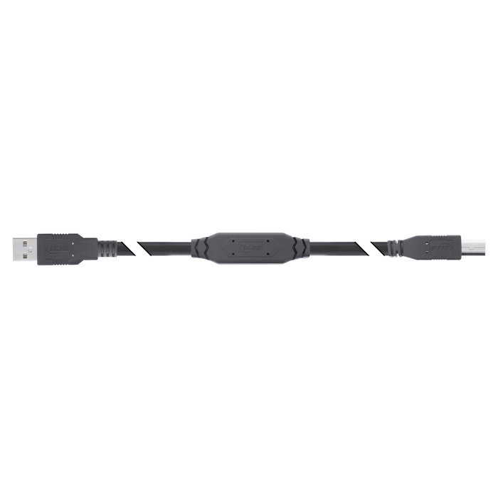 InLine 34512A Cable USB 2.0 con amplificación de señal, 15m, USB A a USB B