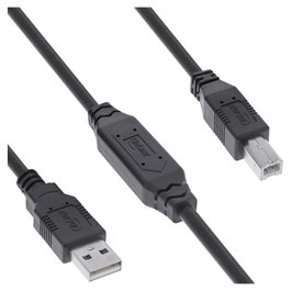 InLine Cable USB 2.0 Activo con Amplificación de Señal Tipo A a Tipo B 15m