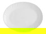 Vivalto Bandeja Clásica Opal Blanca de Vidrio 25 cm (Ancho) (Set de 24)
