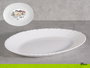 Vivalto Bandeja Clásica Opal Blanca de Vidrio 25 cm (Ancho) (Set de 24)