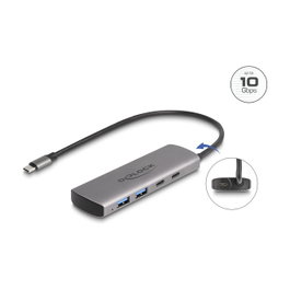 DeLOCK 64299 Hub USB con 2 puertos Type-A y 2 puertos Type-C
