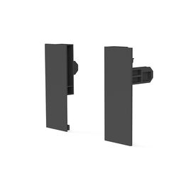 HERRAJES ALK Juego Fijación Frontal Qube Para Vidrio H90 Antracita Altura H90