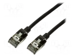LOGILINK Patch cord Cat 6a U/FTP SlimLine negro 1m