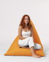 Atelier Del Sofa Pouf Grande para Jardín Naranja 145x90x35 cm Terciopelo Impermeable para Exterior