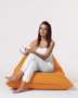 Atelier Del Sofa Pouf Grande para Jardín Naranja 145x90x35 cm Terciopelo Impermeable para Exterior