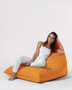 Atelier Del Sofa Pouf Grande para Jardín Naranja 145x90x35 cm Terciopelo Impermeable para Exterior
