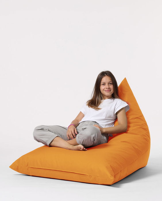 Atelier Del Sofa Pouf Grande para Jardín Naranja 145x90x35 cm Terciopelo Impermeable para Exterior