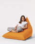 Atelier Del Sofa Pouf Grande para Jardín Naranja 145x90x35 cm Terciopelo Impermeable para Exterior
