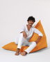 Atelier Del Sofa Pouf Grande para Jardín Naranja 145x90x35 cm Terciopelo Impermeable para Exterior