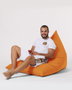 Atelier Del Sofa Pouf Grande para Jardín Naranja 145x90x35 cm Terciopelo Impermeable para Exterior