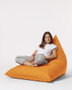 Atelier Del Sofa Pouf Grande para Jardín Naranja 145x90x35 cm Terciopelo Impermeable para Exterior