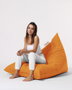 Atelier Del Sofa Pouf Grande para Jardín Naranja 145x90x35 cm Terciopelo Impermeable para Exterior