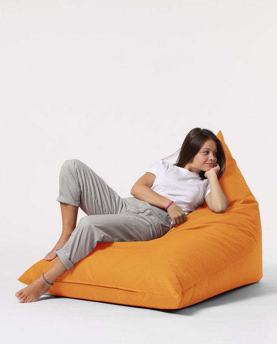 Atelier Del Sofa Pouf Grande para Jardín Naranja 145x90x35 cm Terciopelo Impermeable para Exterior
