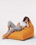 Atelier Del Sofa Pouf Grande para Jardín Naranja 145x90x35 cm Terciopelo Impermeable para Exterior