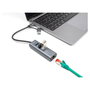 DeLOCK Concentrador USB 3 puertos 5 Gbps + LAN Gigabit 64282 Gris
