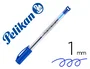Pelikan Bolígrafo Hang Stick Azul con tinta de aceite, trazo 0.4 mm, empuñadura ergonómica triangular y gancho para colgar
