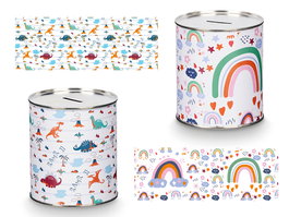 Pincello Hucha Infantil de Metal Surtida 10.2 x 11.6 x 10.2 cm (Set de 12)