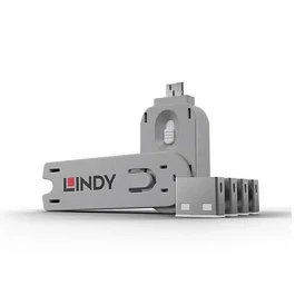 Lindy Bloqueador de Puerto USB Tipo A Blanco con Llave (Pack de 5)
