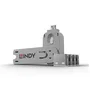 Lindy Bloqueador de puerto USB Tipo A con llave, Pack de 4, Blanco