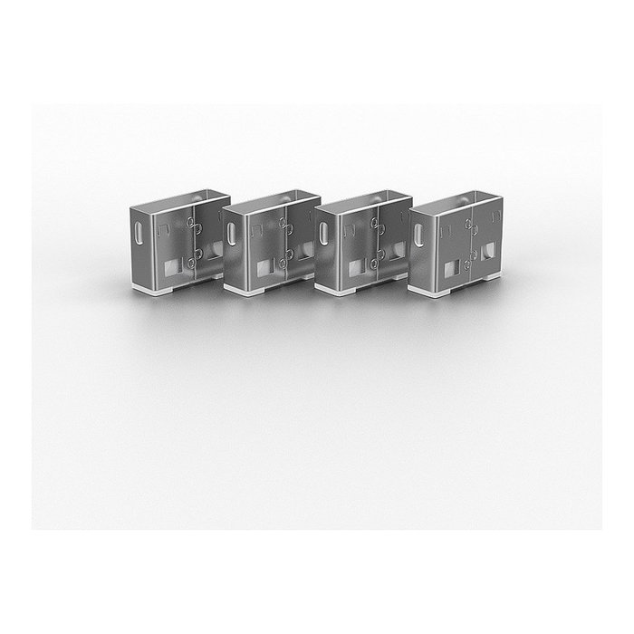 Lindy Bloqueador de Puerto USB Tipo A con Llave, Pack de 5, Blanco