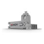 Lindy Bloqueador de Puerto USB Tipo A con Llave, Pack de 5, Blanco