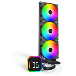 Montech HyperFlow Digital 360 Sistema de Refrigeración Líquida Todo en Uno 360mm Negro