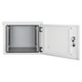 Intellinet 716093 Bastidor de pared rack 19 pulgadas 9U 600 mm de profundidad IP55, color gris, capacidad 100 kg, incluye gestión de cables y bloqueo de teclado