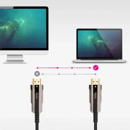 Nanocable Cable HDMI 2.0 AOC Macho a Macho 10m - 4K@60Hz 18Gbps HDR HDCP 2.2 - Negro