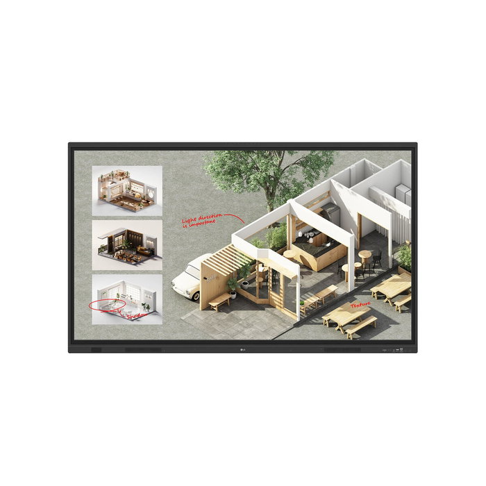 LG CreateBoard Standard 75 pulg. Interactiva 4K Ultra HD Android 14 Negro