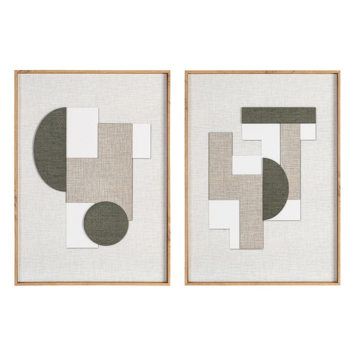 Cuadro Mix Tallado&Print 2/M Verde 52 X 3,50 X 72 cm (Set de 2) Cuadro Mix Tallado&Print 2/M Verde 52 X 3,50 X 72 cm (Set de 2)
