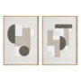 Cuadro Mix Tallado&Print 2/M Verde 52 X 3,50 X 72 cm (Set de 2)