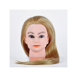 Bifull Cabeza Maniquí Mujer Pelo Sintético Rubio 45cm 18"