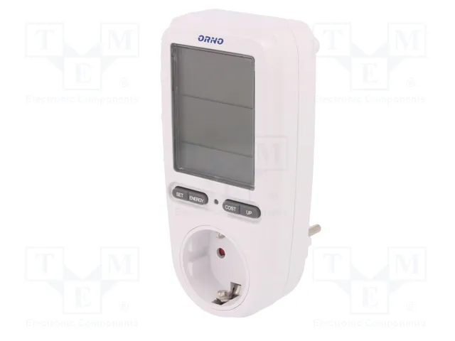 ORNO Voltímetro calculadora de energía con pantalla LCD Schuko OR-WAT-435
