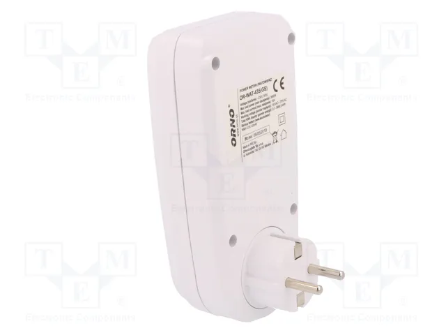 ORNO Voltímetro calculadora de energía con pantalla LCD Schuko OR-WAT-435