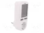 ORNO Voltímetro calculadora de energía con pantalla LCD Schuko OR-WAT-435
