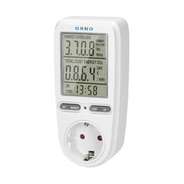 ORNO Voltímetro calculadora de energía con pantalla LCD Schuko OR-WAT-435