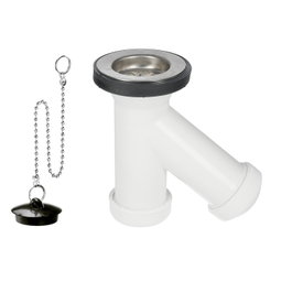 ABRISA Sifón y Griega con Válvula y Tapón para Tubos 1-1/2 pulgada (Ø 40 mm)