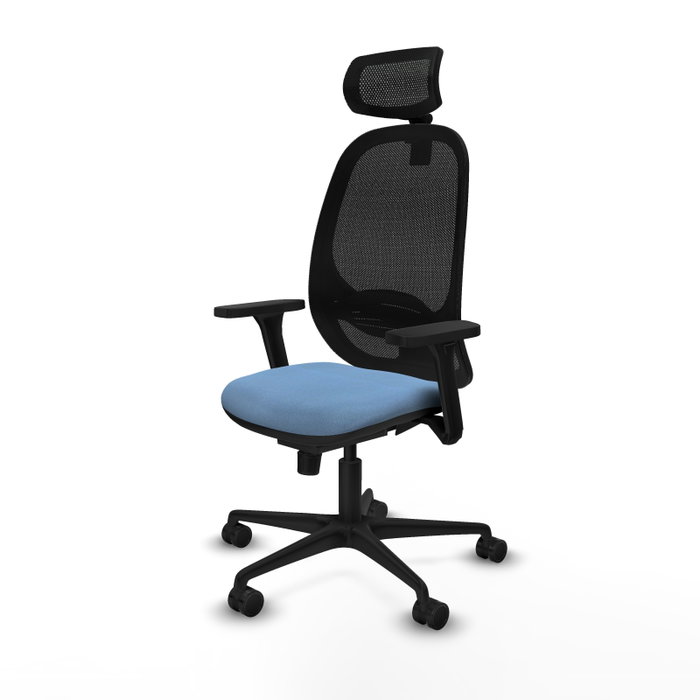 PIQUERAS Y CRESPO Silla de oficina Cilanco con mecanismo Sincro, Azul cielo y Negro PIQUERAS Y CRESPO Silla de oficina Cilanco con mecanismo Sincro, Azul cielo y Negro