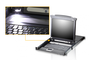 Aten CL5708M-ATA-SG Switch KVM LCD 17" 8 Puertos con Teclado Español, Soporte USB Periférico, Modo Difusión, Daisy Chain y Consola Externa (USB - PS/2 VGA)