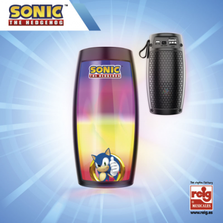 Reig Altavoz Bluetooth Sonic con Luces LED y entrada USB
