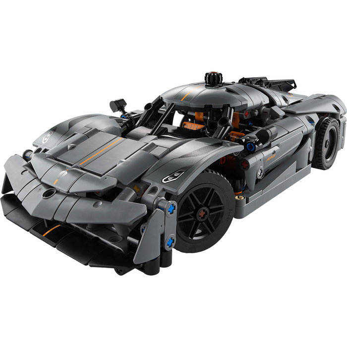 LEGO Technic 42173 Set de Construcción Hipercoche Koenigsegg Jesko Absolut Gris, Maqueta de Coches de Juguete con Motor V8 Móvil, Para +10 Años