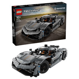 LEGO Technic 42173 Set de Construcción Hipercoche Koenigsegg Jesko Absolut Gris, Maqueta de Coches de Juguete con Motor V8 Móvil, Para +10 Años