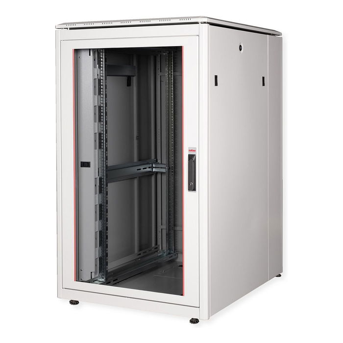 ROLINE 26.21.0054 Bastidor Rack de Red 19 Pulgadas 26U 800x1000 BxT, 600kg Capacidad, Puerta de Vidrio Gris, Acero, Patas Ajustables ROLINE 26.21.0054 Bastidor Rack de Red 19 Pulgadas 26U 800x1000 BxT, 600kg Capacidad, Puerta de Vidrio Gris, Acero, Patas Ajustables